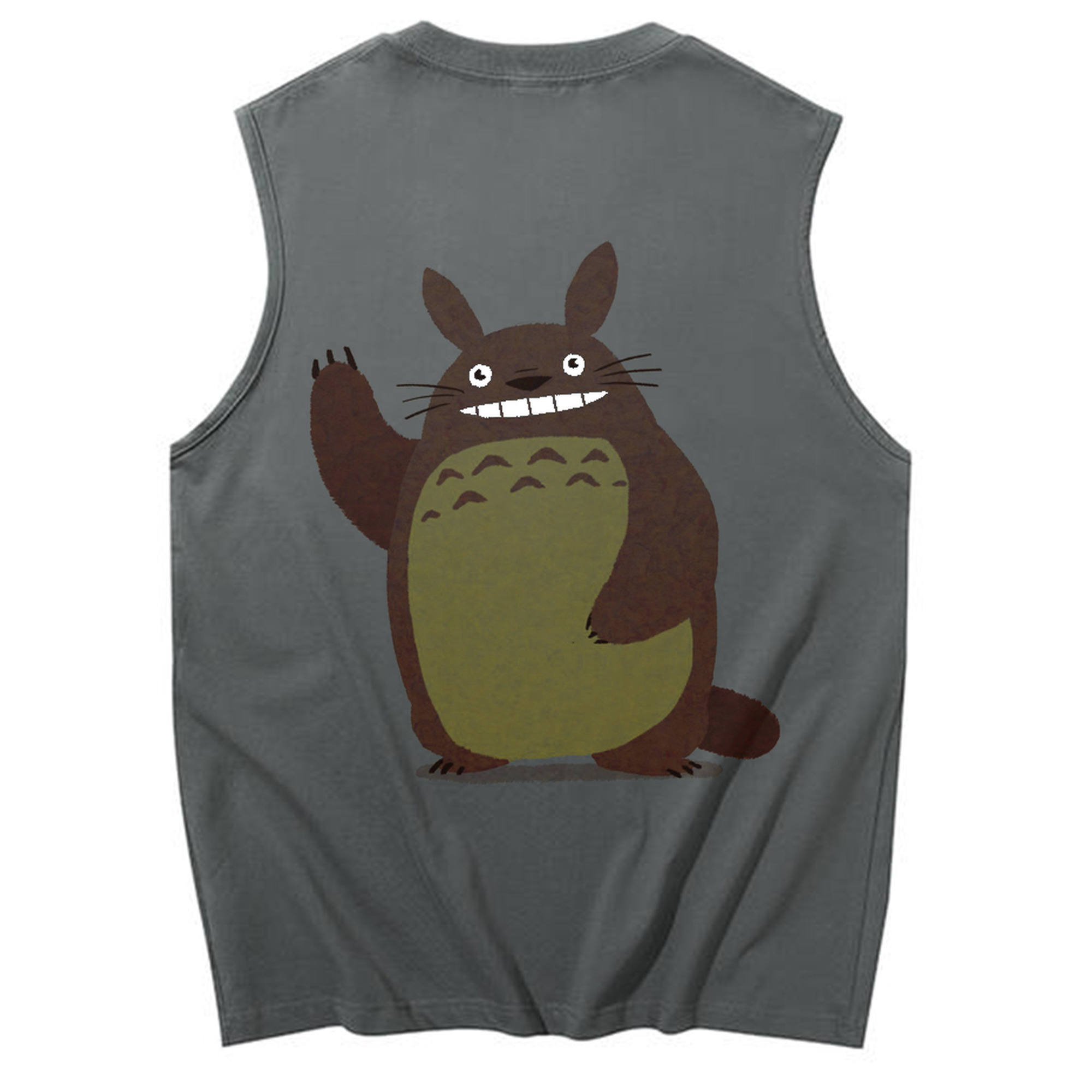 （画像用） となりのトトロ 草壁メイ 草壁サツキ My Neighbor Totoro Satsuki Kusakabe Mei Kusakabe コットン100％タンクトップ（背面プリント）